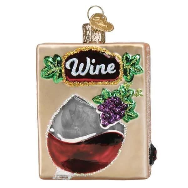 Box Of Wine Glass Ornament Winterwood Gift Christmas Shoppes